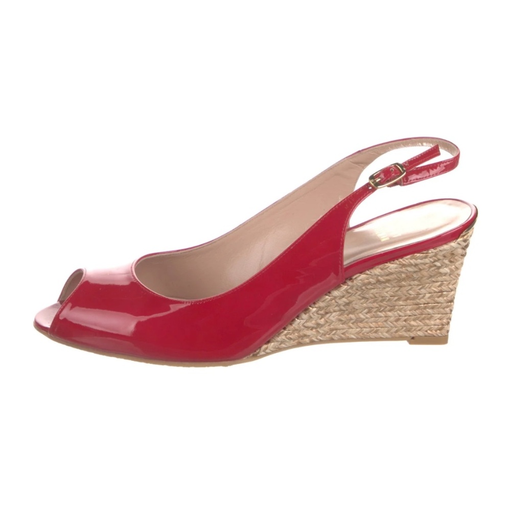 NWT Stuart Weitzman Slinky Raspberry Wedge high heels- Size 8